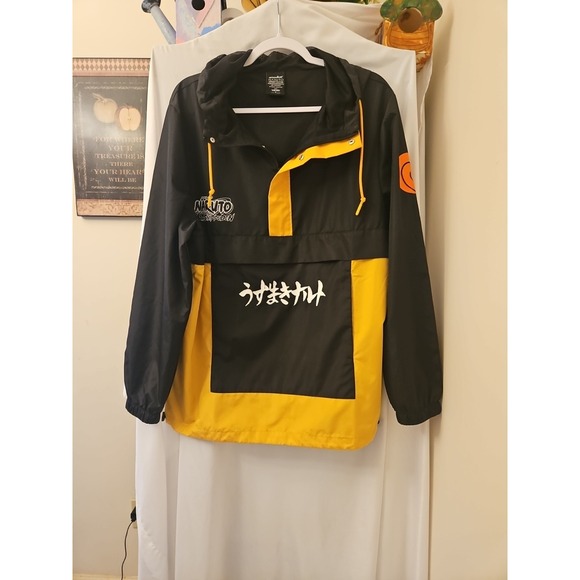 Other - Atsuko Black And Yellow  Naruto Anorak/Windbreaker -‎ Medium - Pre-Owned